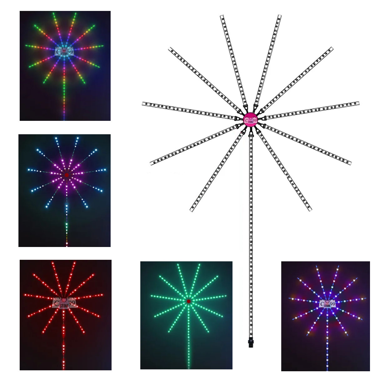 Miniatura 2 de Cinta RGB Fuego Artificial Con Control